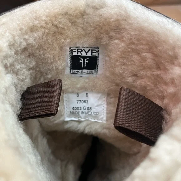 Frye Campus 14L Boots Sherling Lined Gum sole - Women’s size 8 - Picture 7 of 9